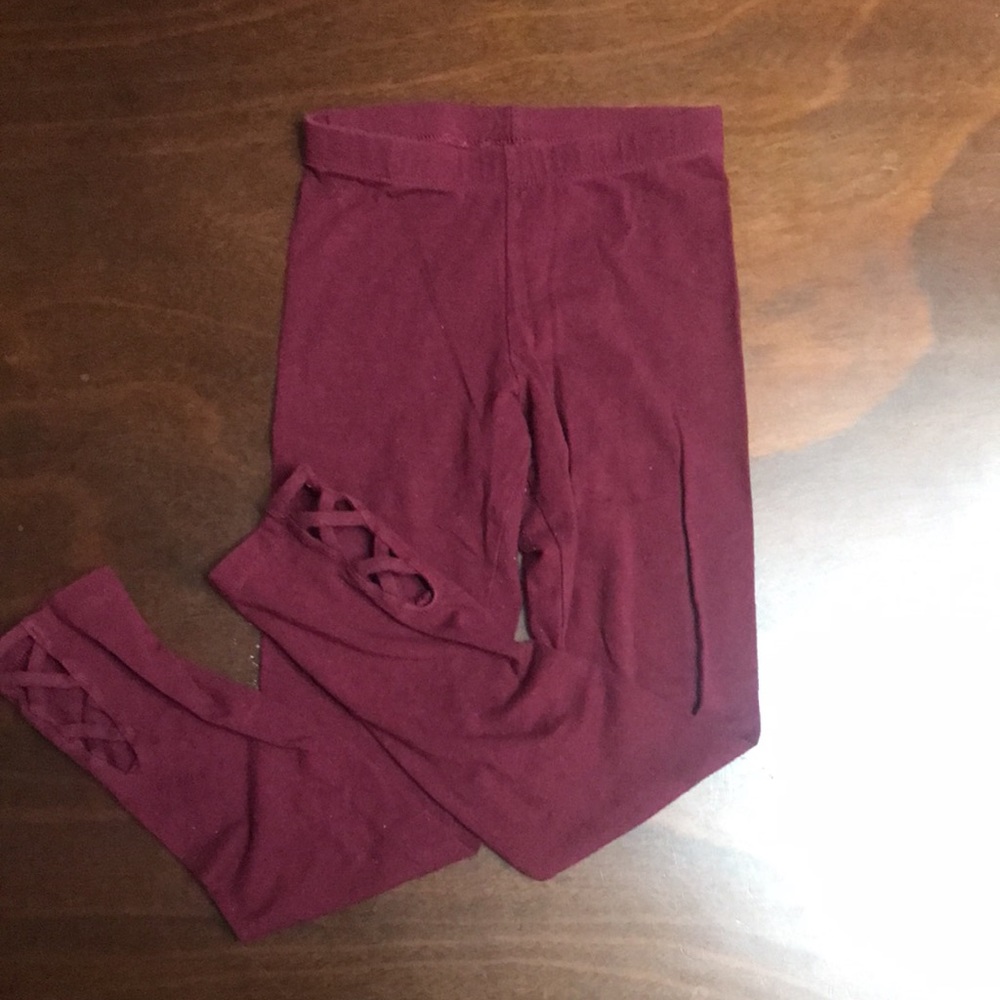 Little Girls Old Navy Maroon Leggings